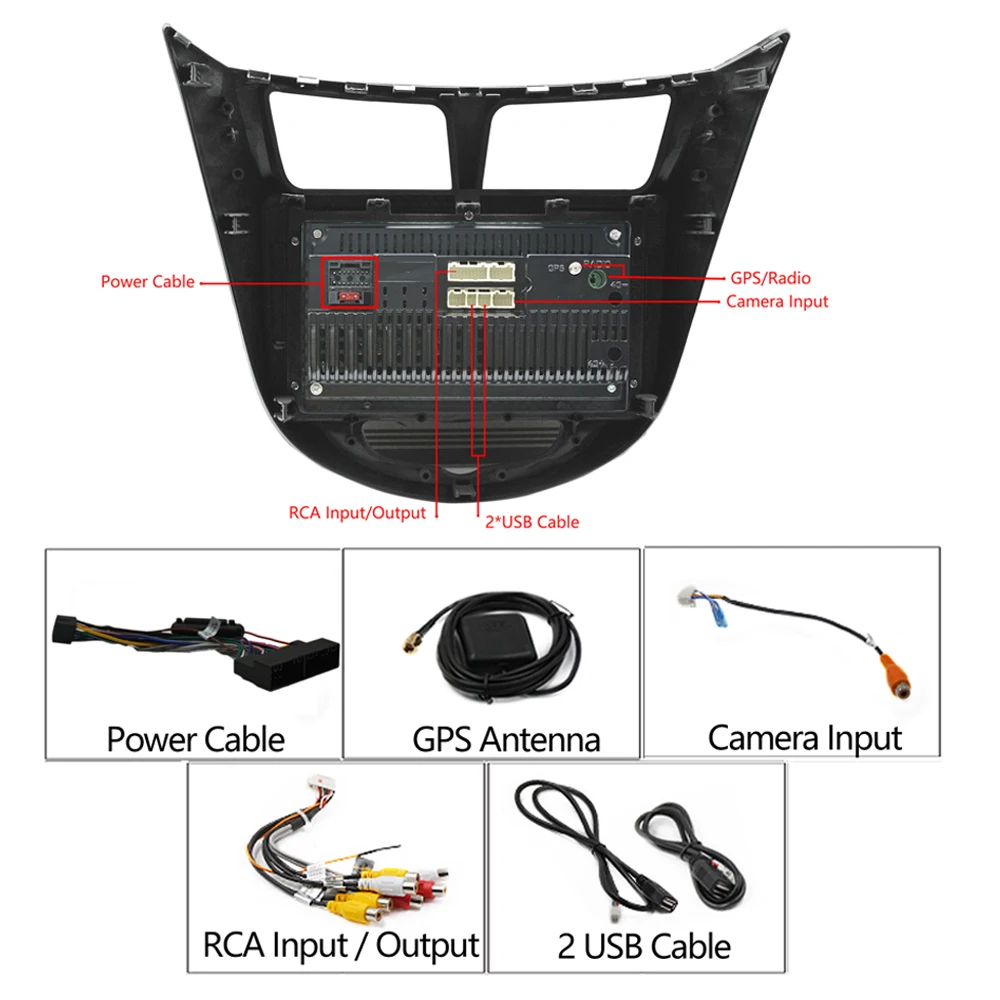Excellent 2din Android  9"  Car Radio StereoMultimedia Video Player Navigation GPS For solaris Hyundai 1 2 Accent Verna sedan 2010--2016 11