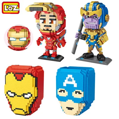 

LOZ Diamond Block Marvel Avengers Eng Game Super Heroes 3D Model Mini Bricks Iron Man Thanos Blocks Educational Toys For Kids