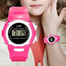 Sıcak çocuk izle erkek hayat su geçirmez dijital LED spor saat çocuklar Alarm tarih izle hediye reloj dijital hombre Reloj Deportivo