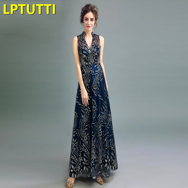 

LPTUTTI Sequin Crystal New For Women Elegant Date Ceremony Party Prom Gown Formal Gala Events Luxury Long Evening Dresses
