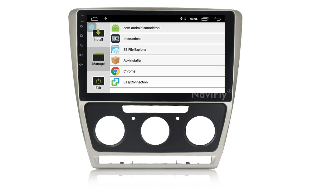 Best NaviFly Android8.1 Russian menu Car radio FM cassette for SKODA Octavia 2 2011-2013 A5 free shipping GPS BT 4g WIFI 15