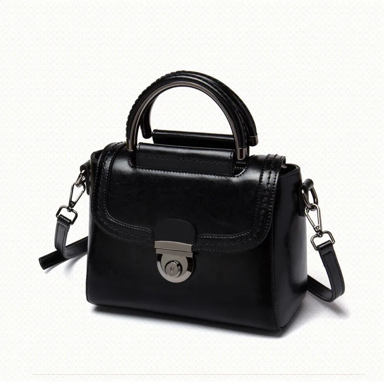 Elegant and elegant New Genuine Leather bag Horizontal models Women leather handbags Beautiful personality women bags
