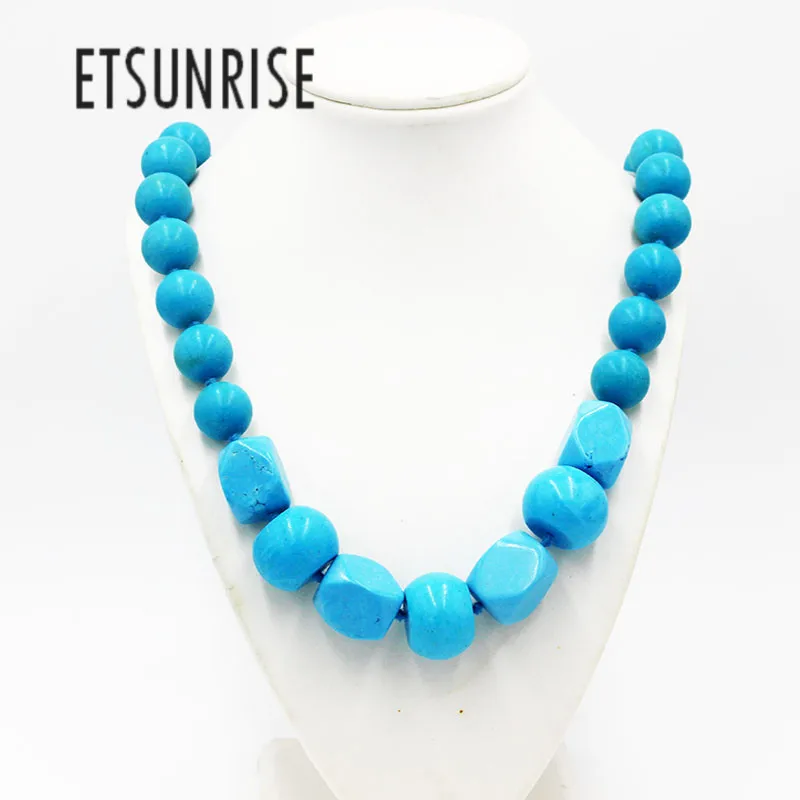 

ETSUNRISE natural fashion jewelry Geometric element TQ beads Necklace for women girl