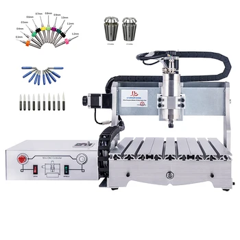 

4 axis CNC router 6040 800W spindle wood milling engraving drilling machine ER11 collet chuck bits blades cutters