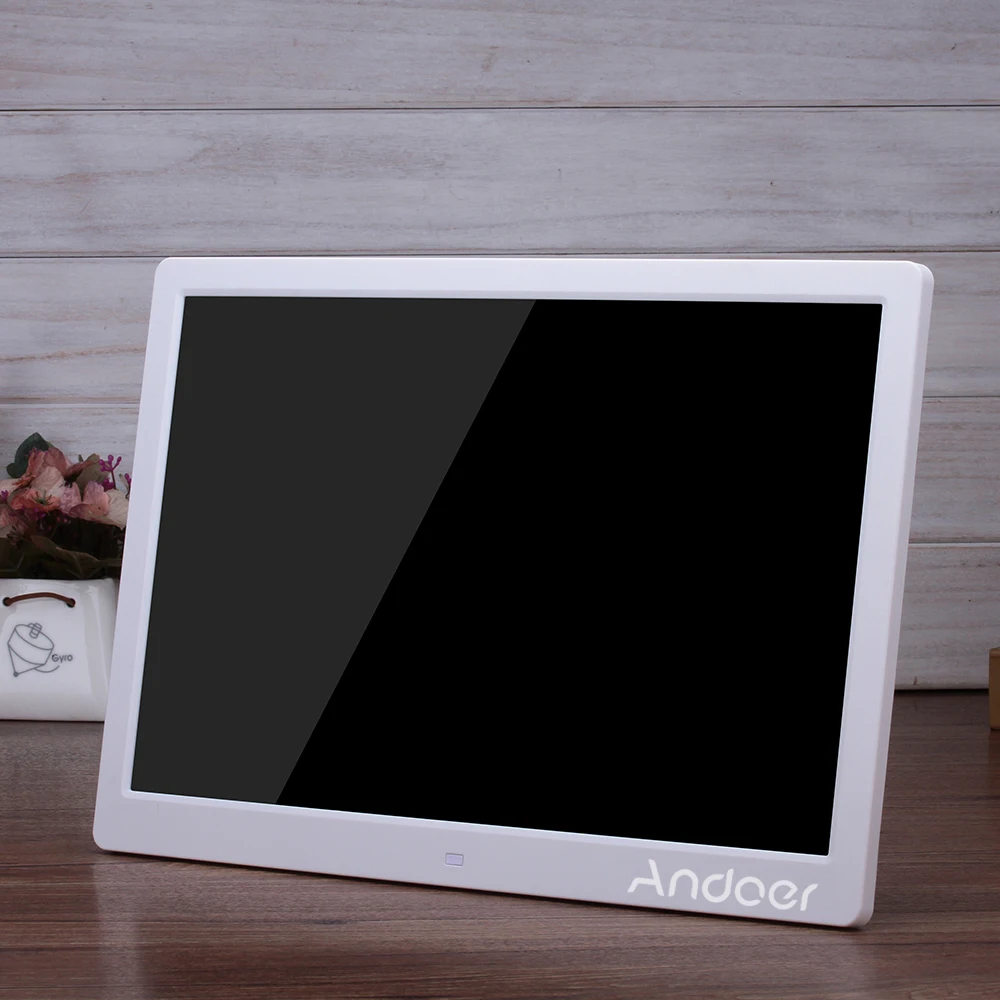 Andoer 1280*800 светодиодный цифровое фото рамка рекламная машина будильник с пультом дистанционного управления Рождественский подарок