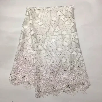 

African cord Lace High Quality French Fabric with Stones Embroidery swiss lace fabric for nigerian lace fabric wedding R4805