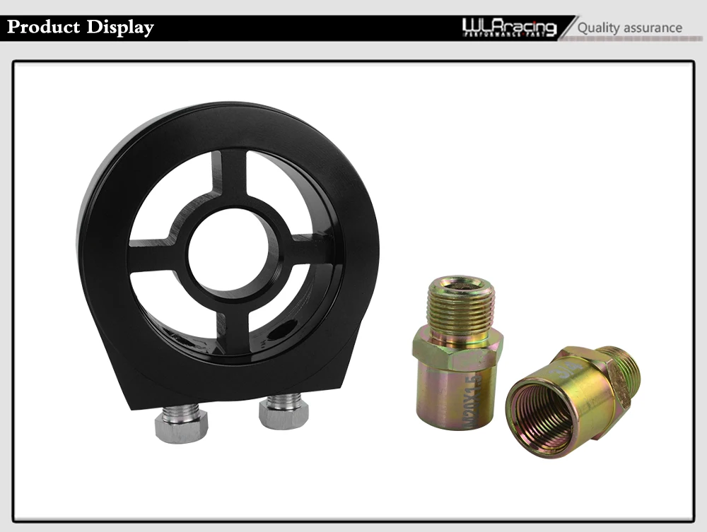 WLR RACING-M20X1.5 3/4-16 1/8 NPT алюминиевый гоночный масляный манометр масляный фильтр охладитель Сэндвич адаптер WLR6722