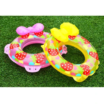 

C156 New bowknot swim ring thickening inflatable boy girl children Life buoy swimming supplies