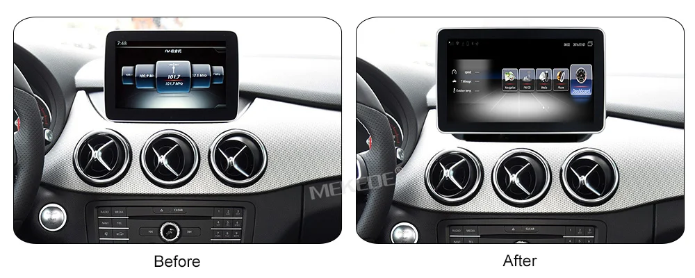 Perfect Android 7.1 4-Core RAM 3G+32G Car Radio GPS Navigation WiFi Bluetooth Head Unit Screen for Mercedes Benz B Class W246 2013-2019 4
