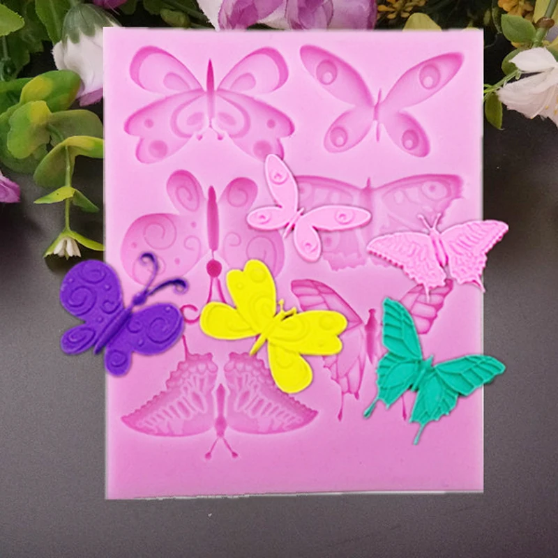 Butterfly Silicone Mould Chocolate Sugarcraft Baking Decorating Tools ...