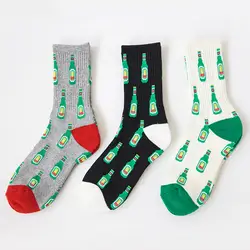 Творческий Забавный принт носки для мальчиков Для мужчин однотонные хлопчатобумажные носки модная новинка носки Harajuku Для мужчин s XX08