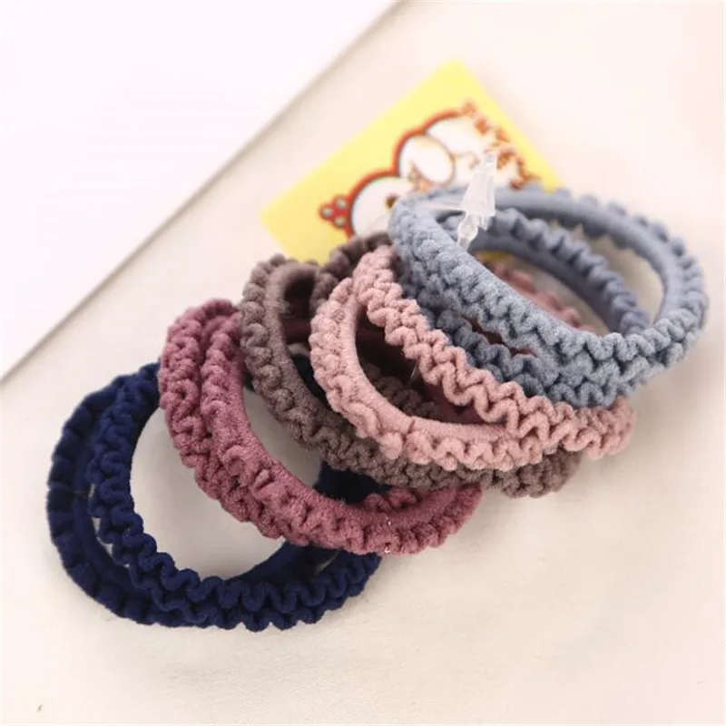 

10PCS/Lot 3CM Girls Fashion Color Elastic Hair Band Lovely Kids Children Hair Ropes Hair Accessories Mix Rubber Bands Headwear