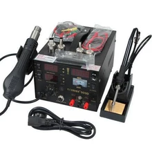 220 В SAIKE 909D пайки/горячий воздушный пистолет паяльная станция 3 in1 паяльник+ горячий воздух пистолет+ Питание+ сварки подарок