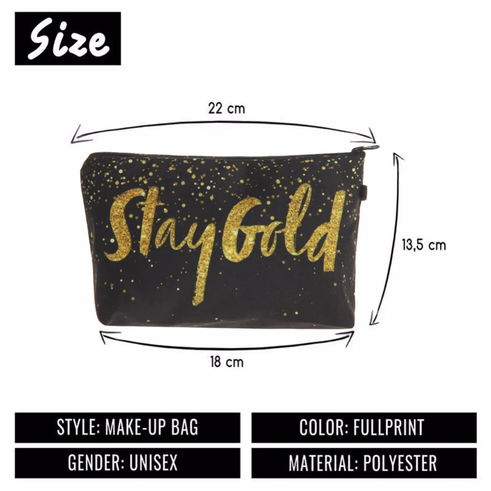 Jom Tokoy 2019 حقيبة تنظيم مستحضرات التجميل الحرارة نقل الطباعة الذهبي الأبجدية حقيبة مستحضرات تجميل أزياء النساء العلامة التجارية التجميل حقيبة