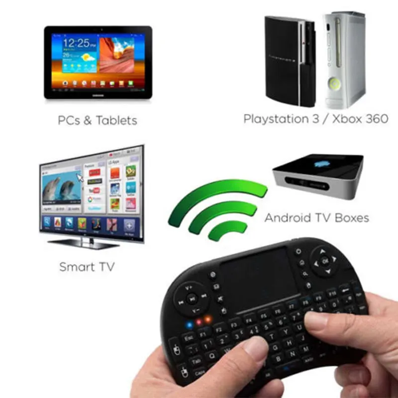I8 английская версия i8 + 2 4 ГГц Беспроводная клавиатура Air Mouse Teclado Inalambrico ручной