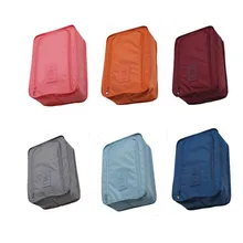 Convenient Travel Cosmetic Storage Bag Nylon 6 Colors Portable Makeup Tools Organizer Bags Sorting Pouch Multifunction