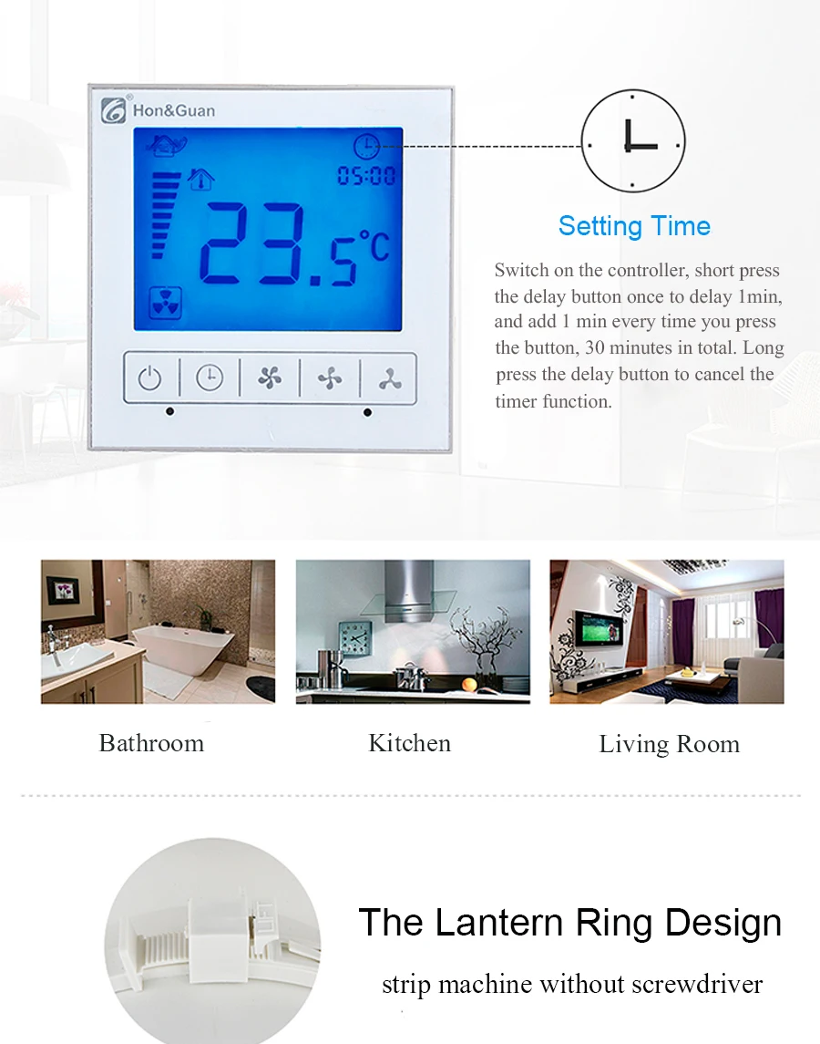 Hon& Guan 6 дюймов HF-150PMZC таймер экстрактор встроенный канальный вентилятор с умным выключателем; 220~ 240 В; dhl или UPS