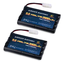 Melasta 2pcs 9 6V 2000mAh NiMH High Capacity Battery Pack for RC Cars boats Robots RC