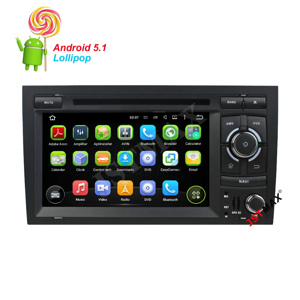 7" Android 5.1 Quad Core Car GPS Navigator dvd Player For Audi A4 / S4