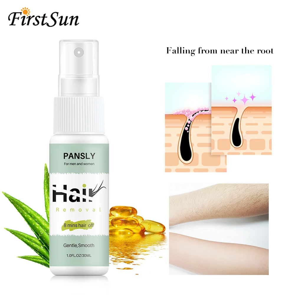 

Body Hair Removal Spray 8 Mins Face Arm Chest Private Part Body Hair Off Spray Liquid Painless Hair Remover for Men and Women