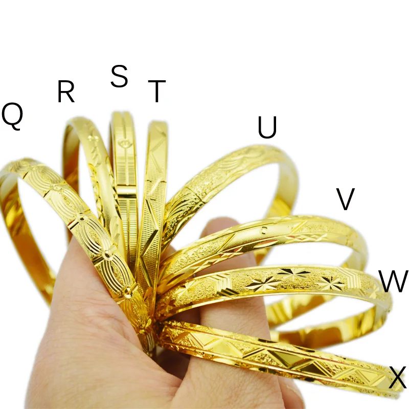 bangle bracelet Ethlyn Fashion Dubai Gold Jewelry Gold Color For Ethiopian Gift