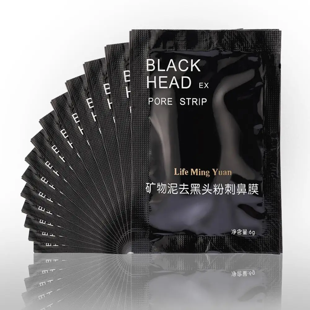 

Face mask Nose Paste Bamboo Charcoal Suction Black Head Mask Blackhead & Blemish Removers Area Care Tear Type Korean Cosmetics