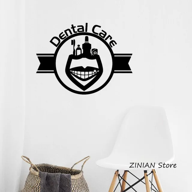 dental care logo wall