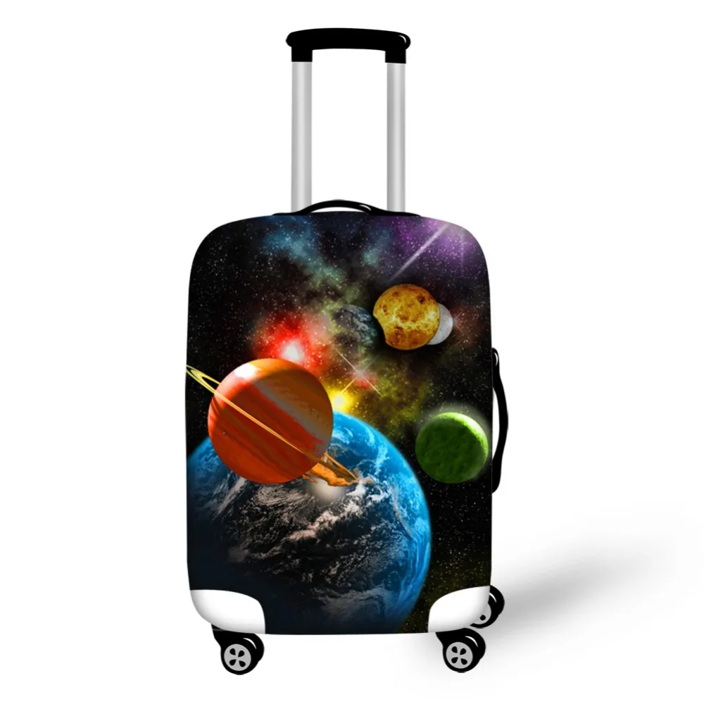 ELVISWORDS 3D Printing Galaxy Suit Cases Protector Travel Luggage Suitcase Protective Bags Stretch Dust Covers For Travel
