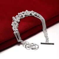 Оптовая продажа реального чистый 925 Серебряный браслет для Для женщин ювелирные изделия браслет 925 серебряные ювелирные изделия CH101