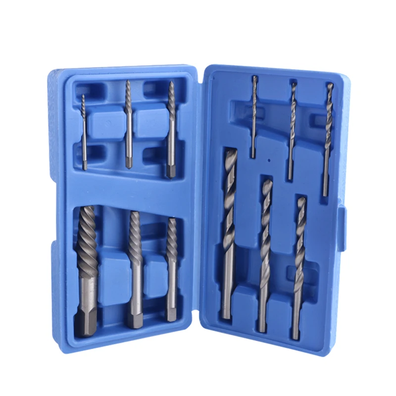 12pcs Drill Bit Set Damaged Screw Extractor Broken Bolt Easy Out