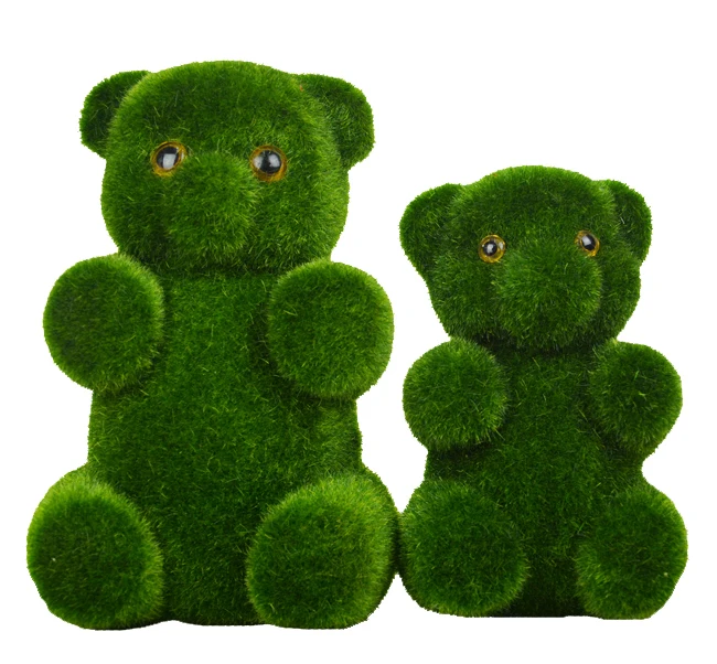 3 Size Creative Moss Bear Artificial 