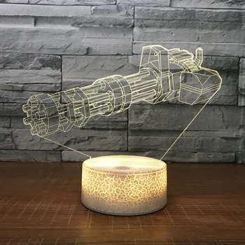 

White Crack Small 3d Night Light Creative Product 3d Table Lamp Booth Stalls Led Night Light Novelty Led Usb 3d Light Fixtures