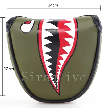 

Golf New Customized Golf Mallet Putter Headcover PU Leather Multi Style Football Crocodile Red Cross