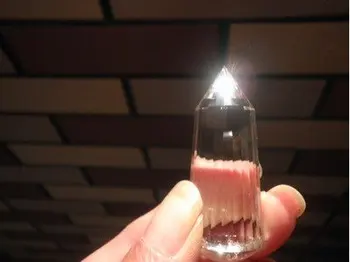 

Radiant Super Water Clear 24 Sided Crystal Point Quartz Vogel Wand Pranic
