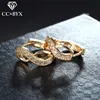 Pendientes de aro pequeños de alta calidad para mujeres AAA Zirconia para mujeres pendientes de Color oro rosa joyería Mejores Regalos joyería Bijoux E053 ► Foto 1/6