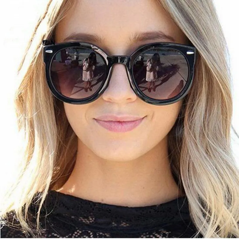 Заклёпки Круглые Солнцезащитные очки женские Geek классические модные солнцезащитные очки для женщин Oculos оттенки бренд Lunette