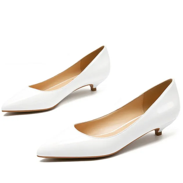 Весенние женские брендовые туфли-лодочки из высококачественной натуральной кожи; элегантные офисные туфли для танцев; женская обувь на каблуке размера плюс; F0007 - Цвет: 3