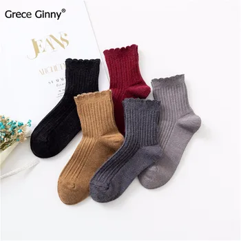 

2018 new autumn and winter high quality hair feel solid color casual women's short socks