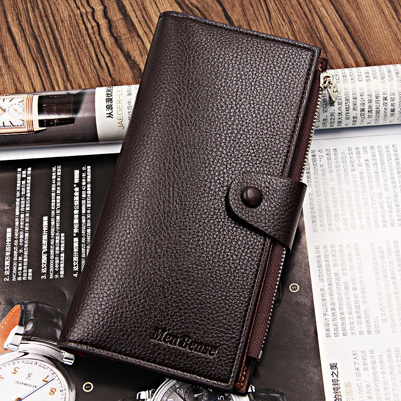 

TEAEGG Top Quality PU Leather Long Wallet Men Pruse Male Clutch Zipper Around Wallets Men Women Money Bag Pocket Mltifunction