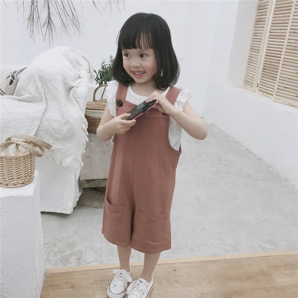 

2019 Spring Summer Children's Overalls Baby Boy Girls Jumpsuit Bodysuits Soft Linen Sunsuits Outfit Clothes