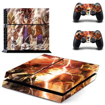 

Anime Attack On Titan PS4 Skin Sticker Decal for Sony PlayStation 4 Console and 2 controller skins PS4 Stickers Vinyl Accessory