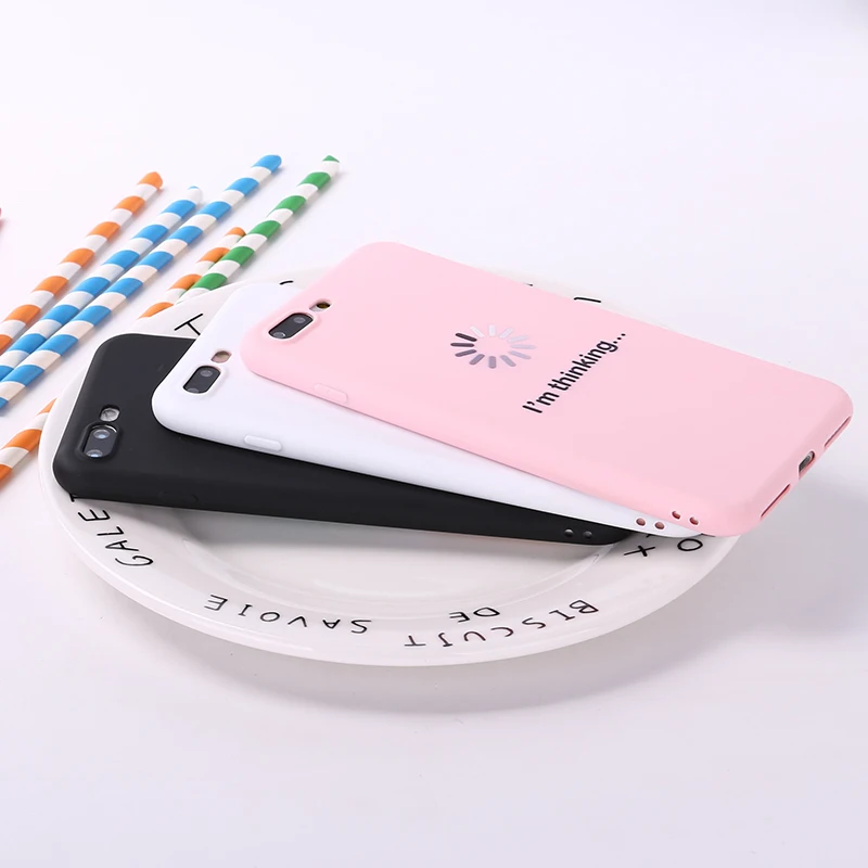 TOMOCOMO For iPhone 8 8Plus X 7 7Plus Soft TPU Silicone Matte Case Girl Sticker Memes Cool Quote Funny Words For XS Max X XR