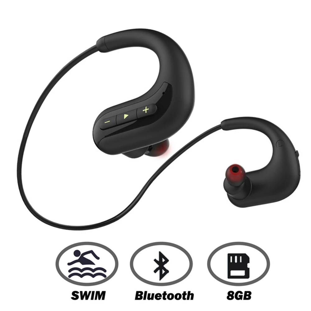 

Ariaksen Bluetooth headphone for Swimming 8GB MP3 music player IPX8 waterproof wireless earphone bluetooth headset earbuds mic