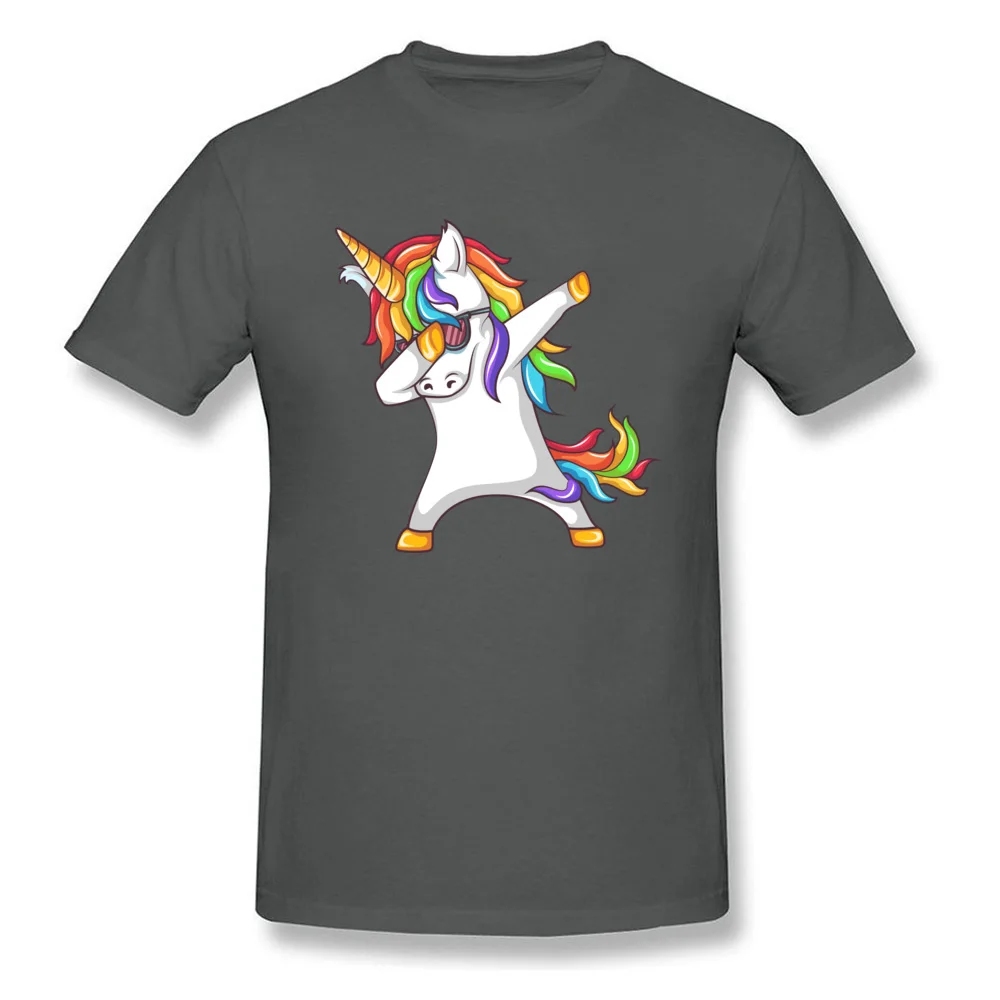 Dabbing Unicorn T Shirts Oversized Short Sleeve Normal 100% Cotton Round Neck Men's Tops Shirt Camisa Tops Tees VALENTINE DAY Dabbing Unicorn carbon