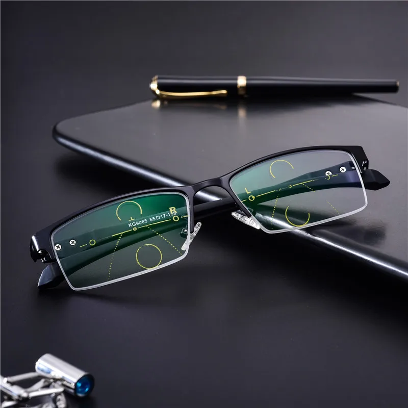Brand Multifocal Progressive Reading Glasses Women Men See Near Far