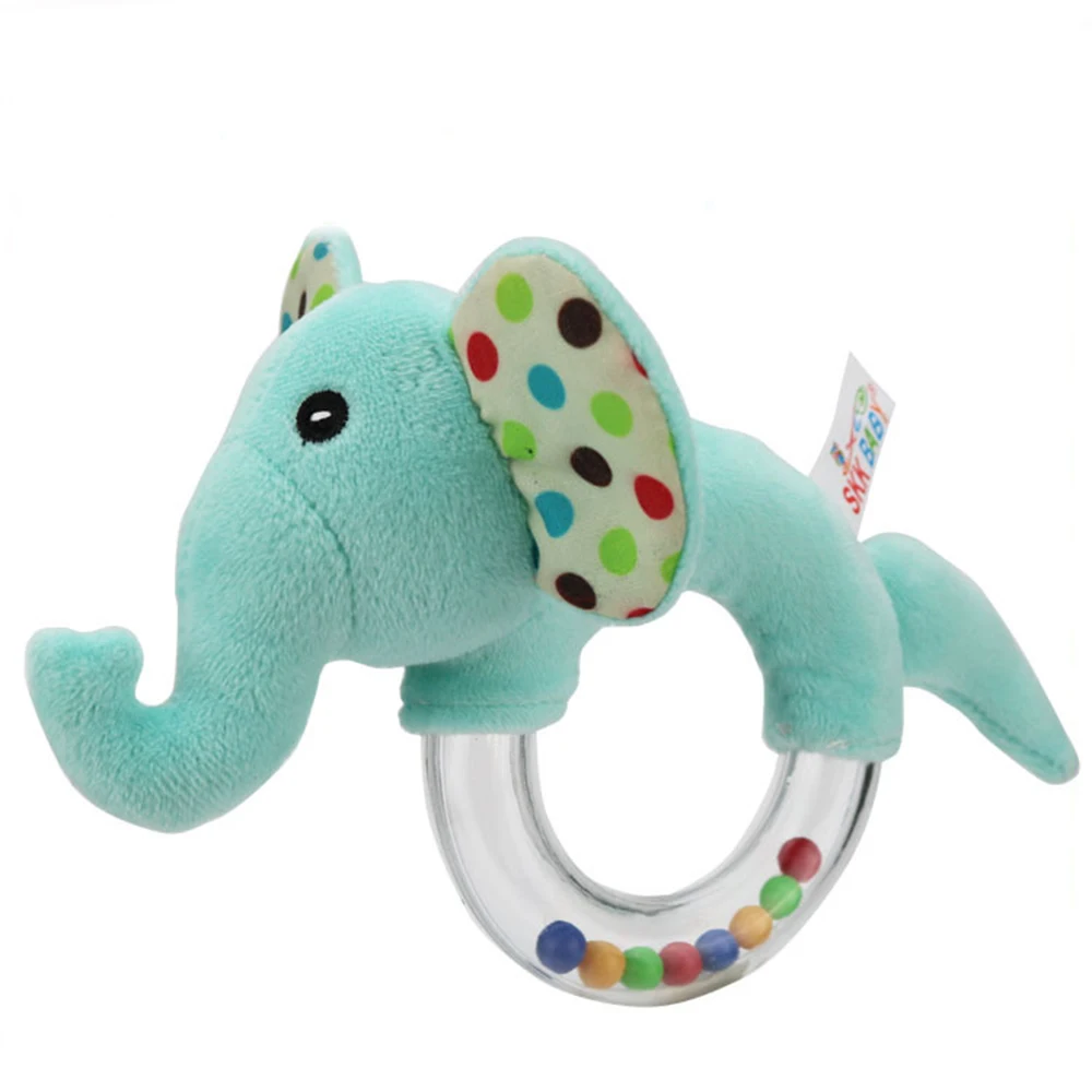 Детские игрушки 0-12 месяцев в форме животных детские погремушки ручные колокольчики Милая свинья лошадь слон Обезьяна игрушки раннего