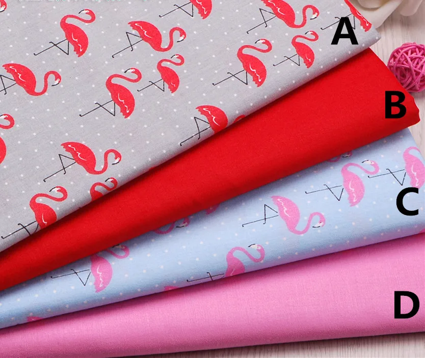 

160CM*50CM bird Flamingo Cotton Fabric For DIY Quilting & Sewing bedding fabric,Table Cloth,Curtain,Bag,Cushion Material tissue