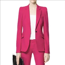 Ярко-розовый Брючные костюмы для женщин для Для женщин заказ дамы Бизнес Костюмы формальные офис Костюмы Повседневная обувь Наборы для ухода за кожей Офис Единые Стили Костюмы