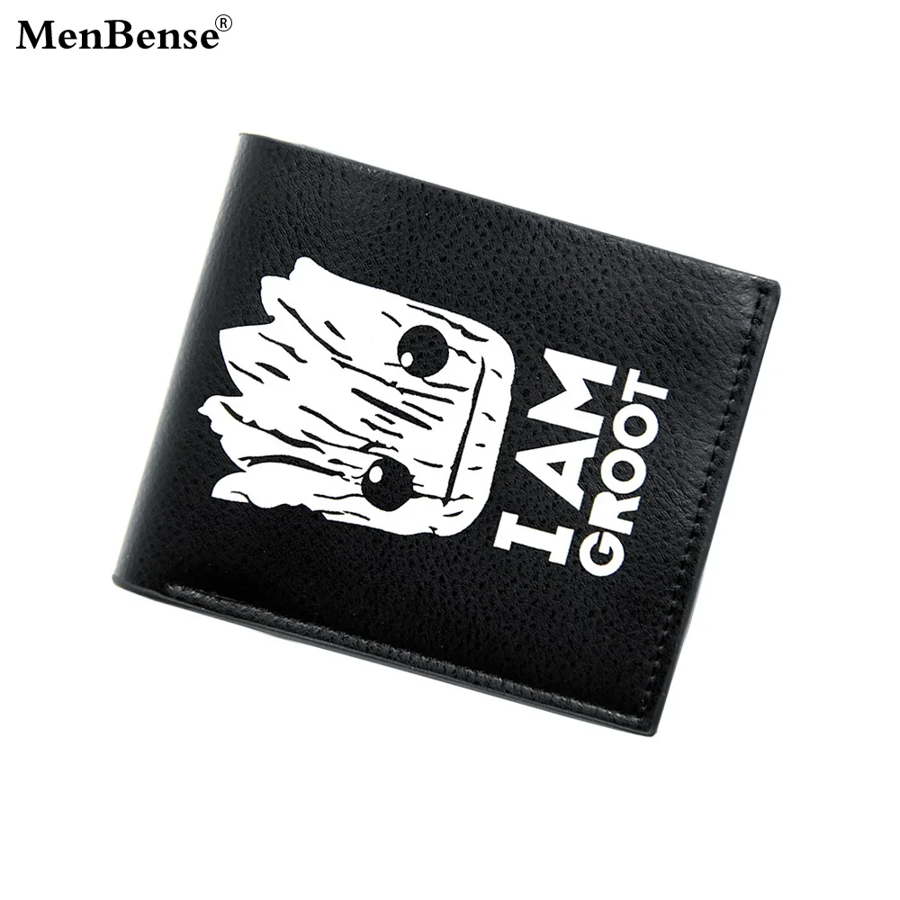 

Men Wallets Fashion Short Wallet Groot Cartoon Printing Slim Purse Coin Purses Card Holders 2019 New Money Bag