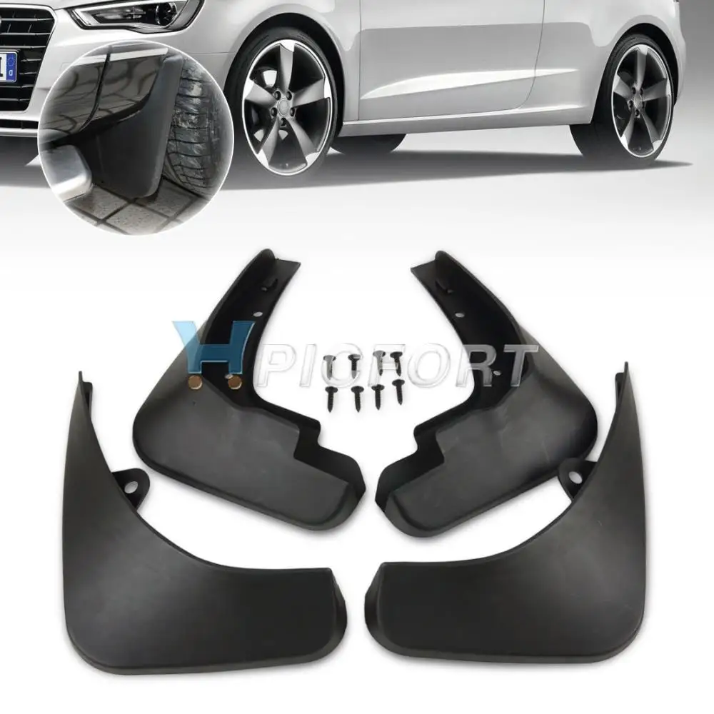 CITALL 4pcs Mud Flap Splash Guard Fender Mudguards Mudflaps For Audi A3  Sportback Hatchback 2007 2008